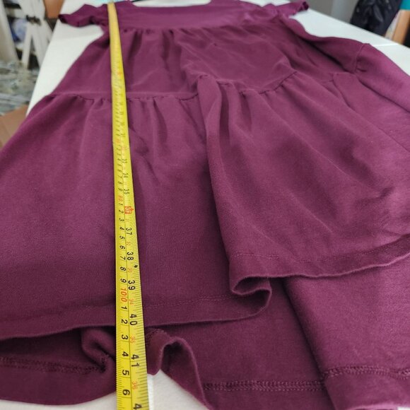 Gap Maternity Dress Womens Small Purple Short Sleeve Tiered Dress Soft Stretch - Picture 8 of 9